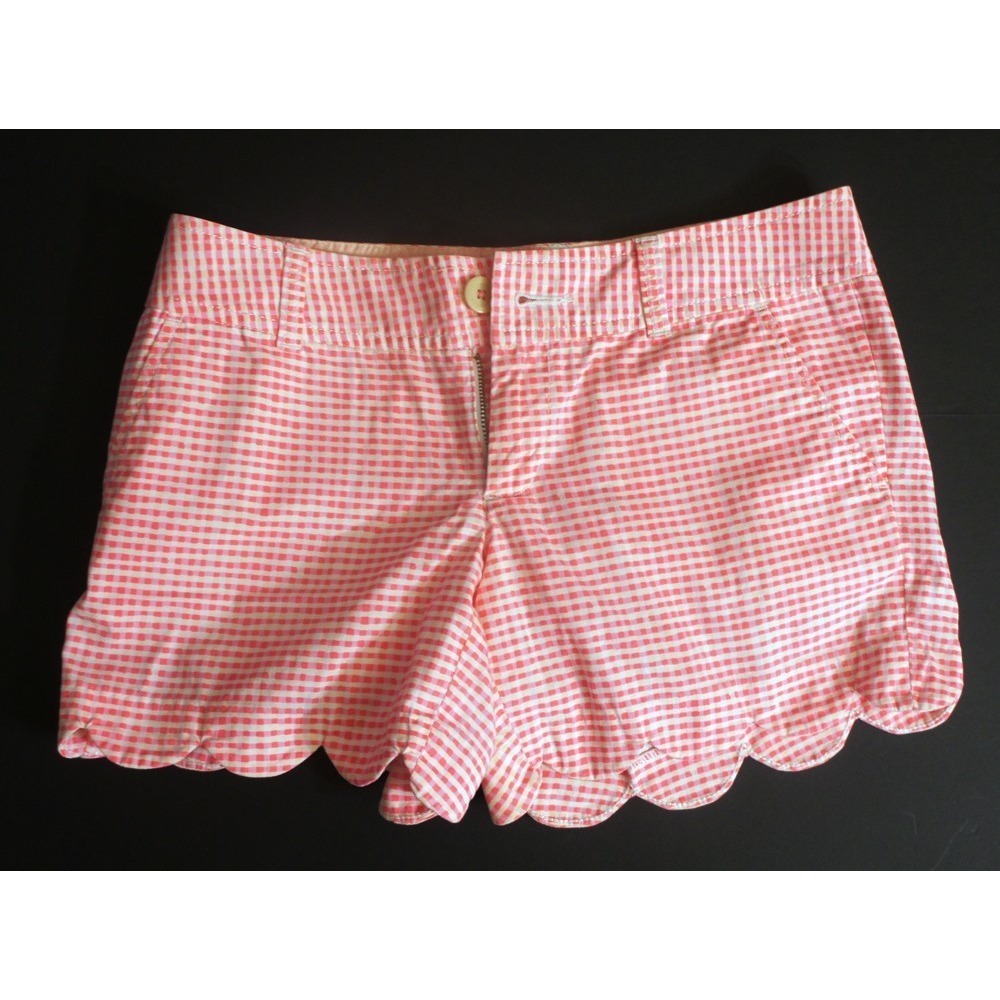 Lilly Pulitzer Pink Gingham Buttercup Shorts - Ladies Bermuda - Size 0